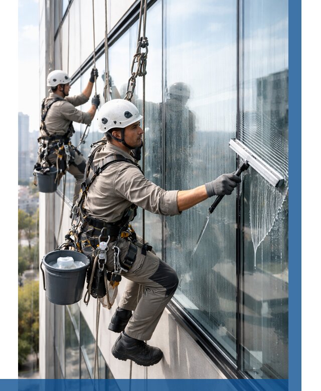 Мойка окон альпинистами в Омске от 4666 р. | ВЫСОТНИК-Омс