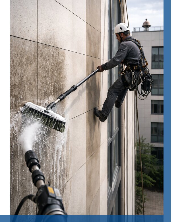 Мойка фасада из керамогранита в Омске от 311 р. | ВЫСОТНИК-Омс