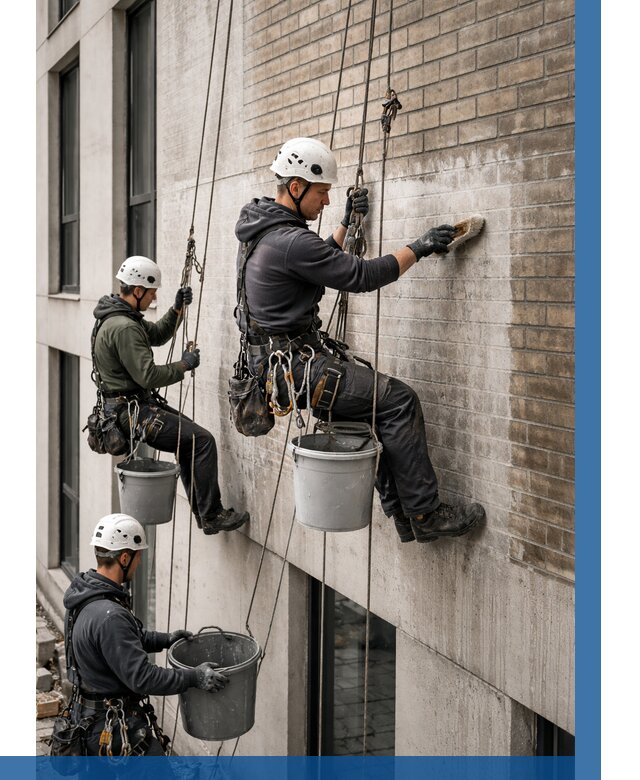 Удаление высолов с фасада в Омске от 259 р. | ВЫСОТНИК-Омс