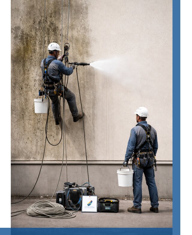 Очистка фасада от плесени в Омске от 311 р. | ВЫСОТНИК-Омс