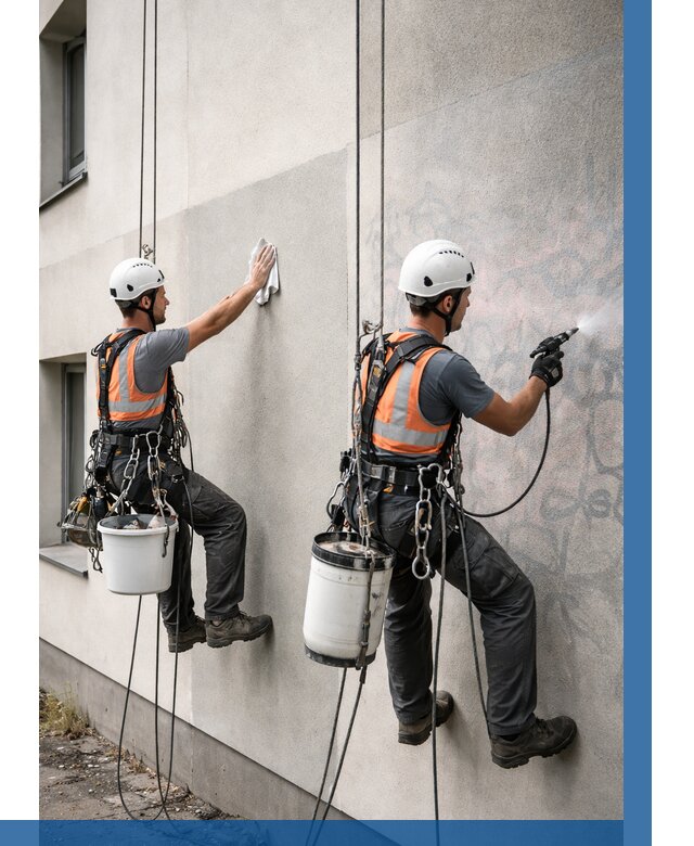 Антиграффити покрытие фасада в Омске от 622 р. | ВЫСОТНИК-Омс