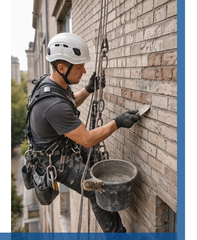 Ремонт кирпичной кладки фасада в Омске от 1866 р. | ВЫСОТНИК-Омс