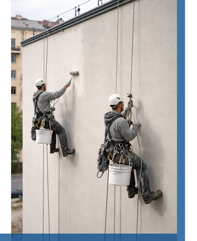 Покраска оштукатуренного фасада в Омске от 332 р. | ВЫСОТНИК-Омс