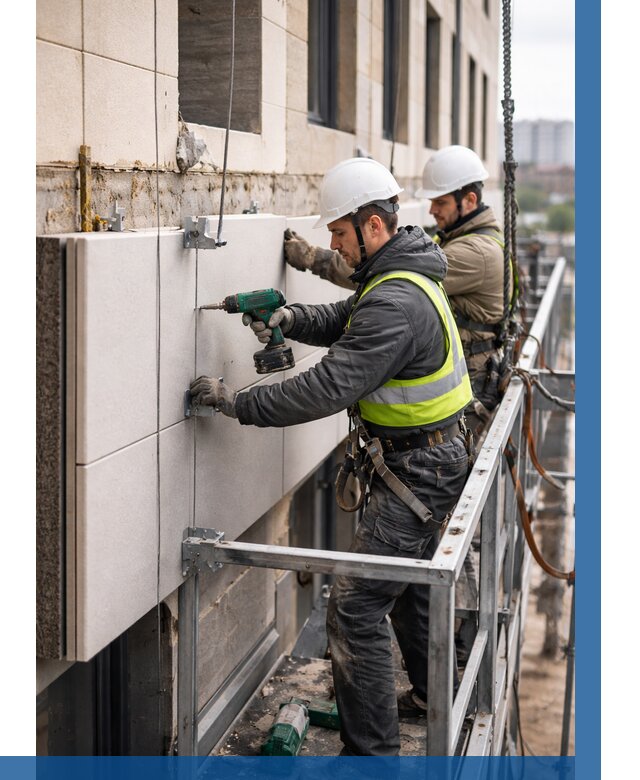 Монтаж фасадных термопанелей в Омске от 1555 р. | ВЫСОТНИК-Омс