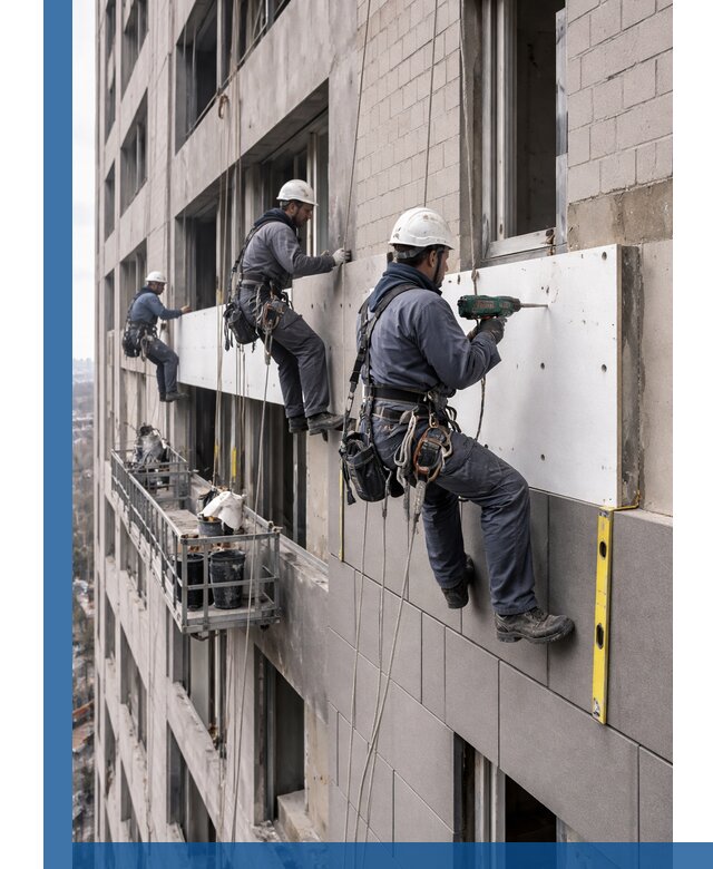 Монтаж фасадных термопанелей высокого качества в Омске