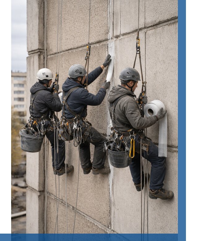 Ремонт межпанельных швов в Омске от 778 р. | ВЫСОТНИК-Омс