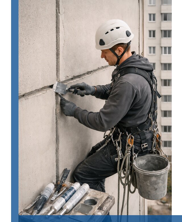 Ремонт межпанельных швов в Омске герметизация и восстановление