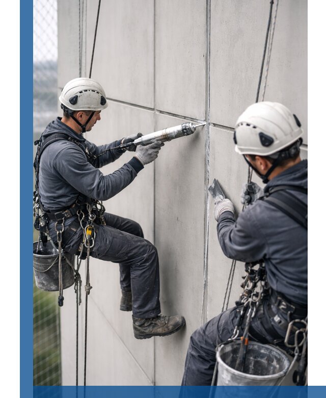 Первичная герметизация швов фасадов и кровель в Омске