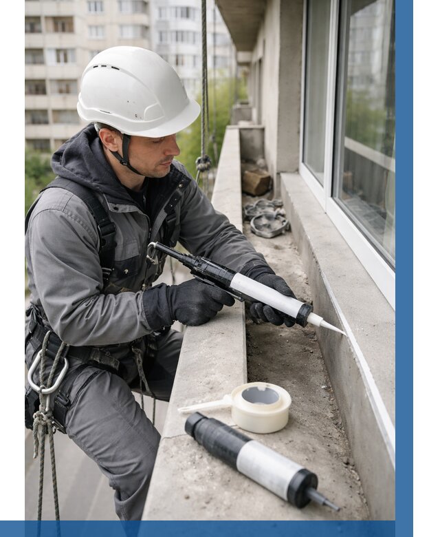 Герметизация швов лоджии в Омске от 4666 р. | ВЫСОТНИК-Омс