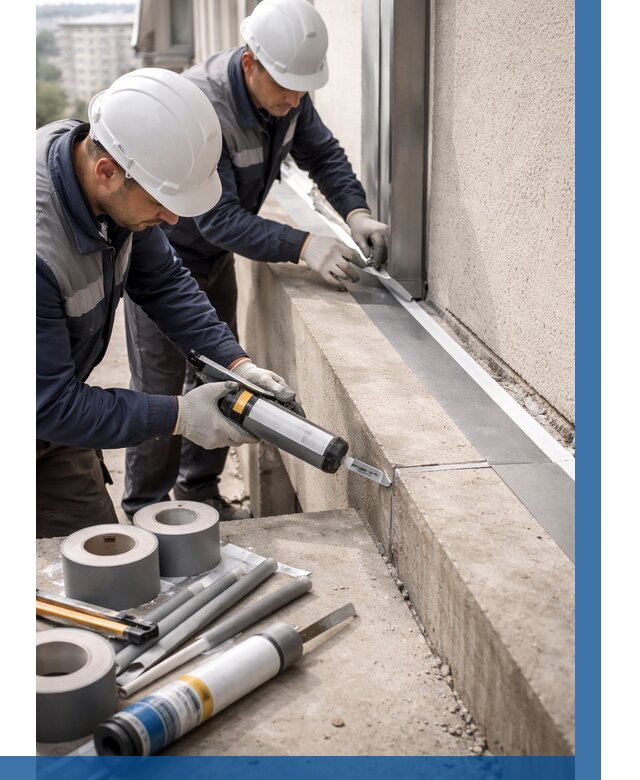 Герметизация примыкания балкона в Омске от 4666 р. | ВЫСОТНИК-Омс