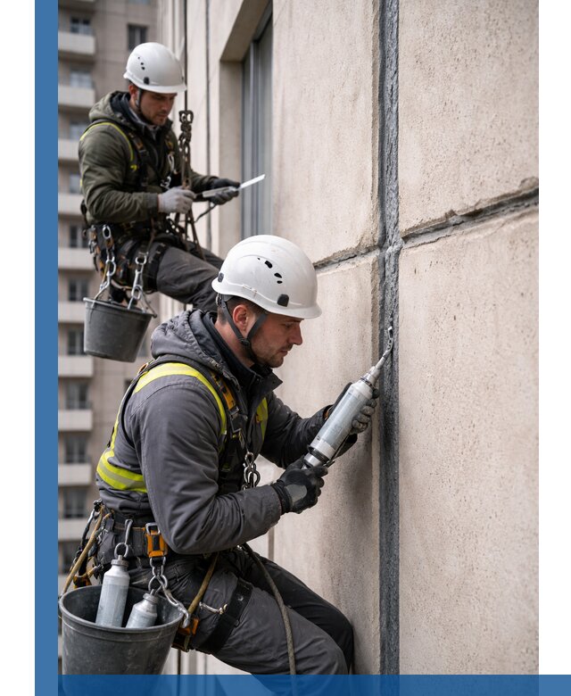 Герметизация деформационных швов фасада в Омске качественно