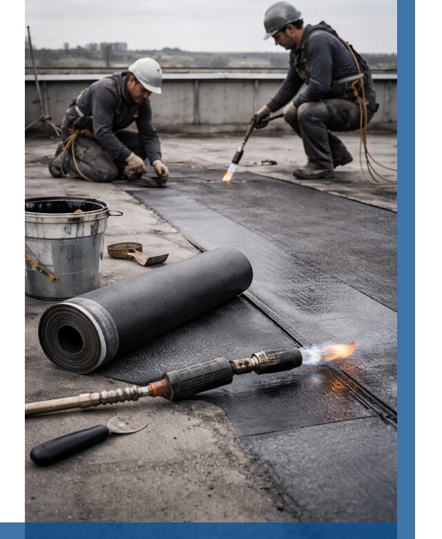 Ремонт рулонной кровли в Омске от 674 р. | ВЫСОТНИК-Омс