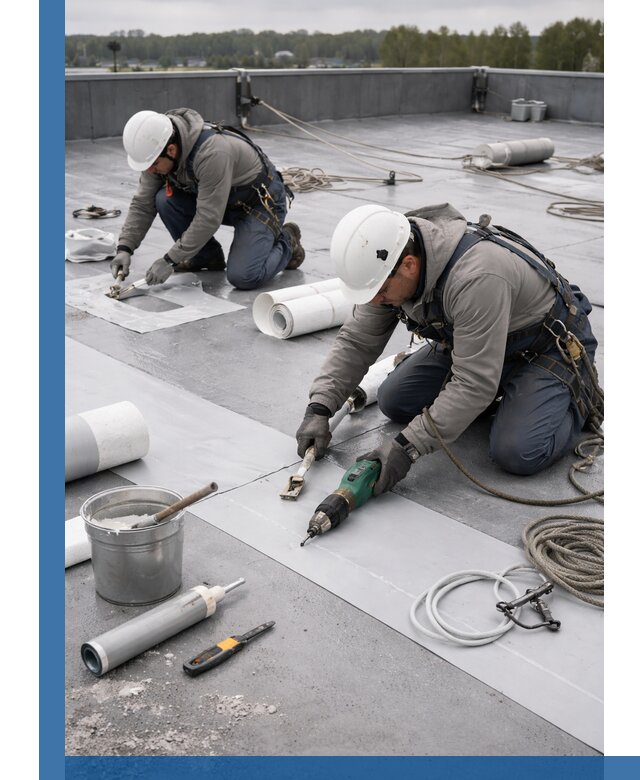 Ремонт мембранной кровли в Омске качественно и с гарантией