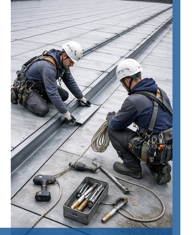 Ремонт фальцевой кровли в Омске от 726 р. | ВЫСОТНИК-Омс