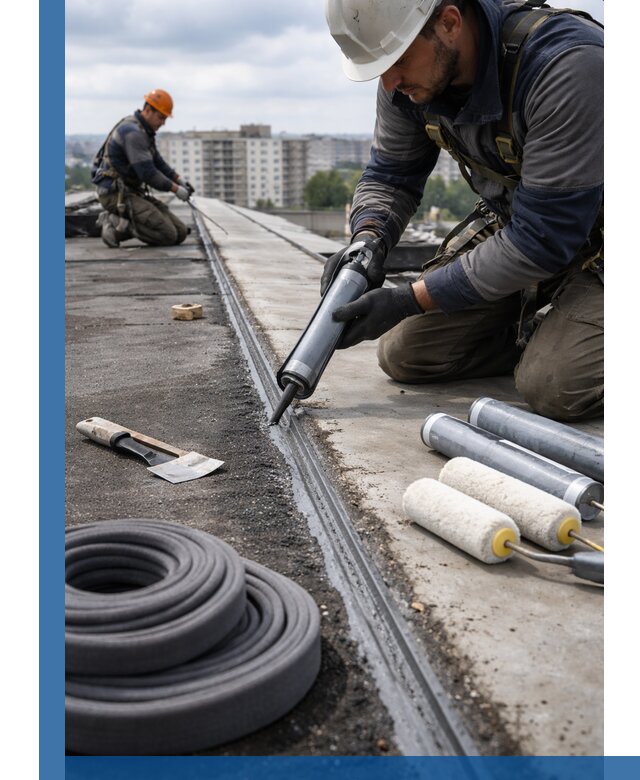 Герметизация швов кровли в Омске с гарантией герметичности