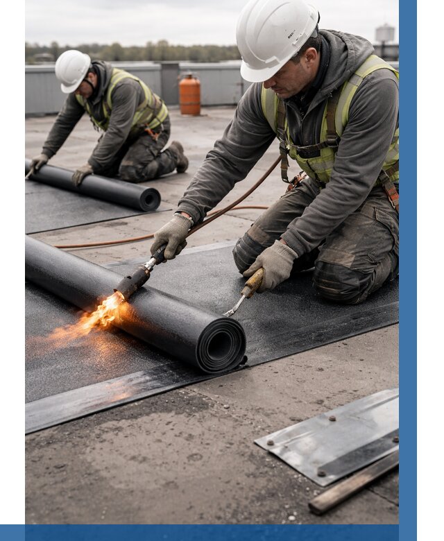 Монтаж наплавляемой кровли в Омске от 881 р. — ВЫСОТНИК-Омс