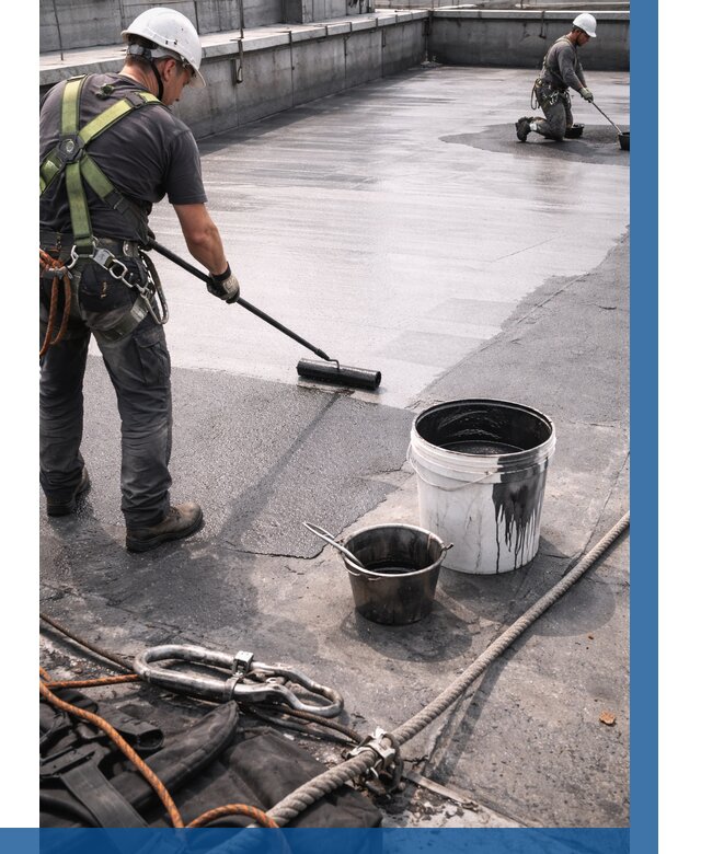 Гидроизоляция кровли жидкой резиной в Омске от 518 р. | ВЫСОТНИК-Омс