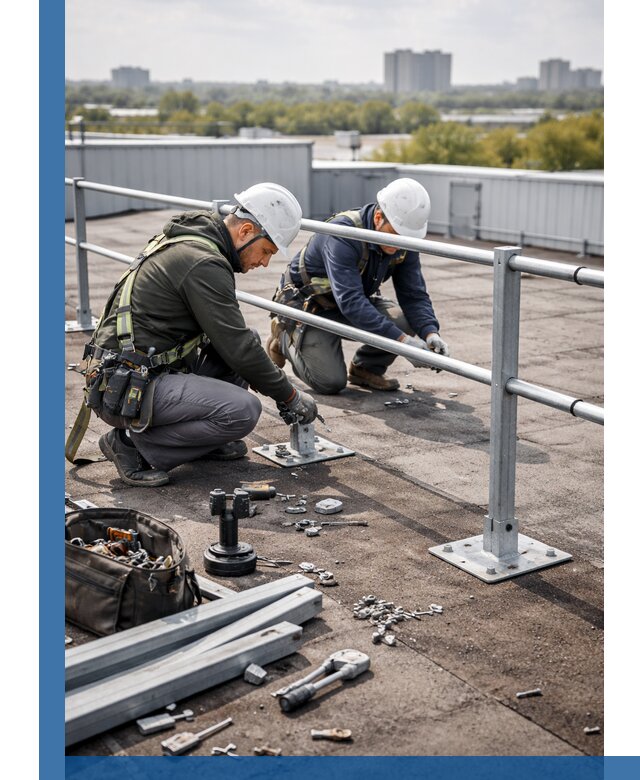 Монтаж кровельного ограждения в Омске под ключ с гарантией