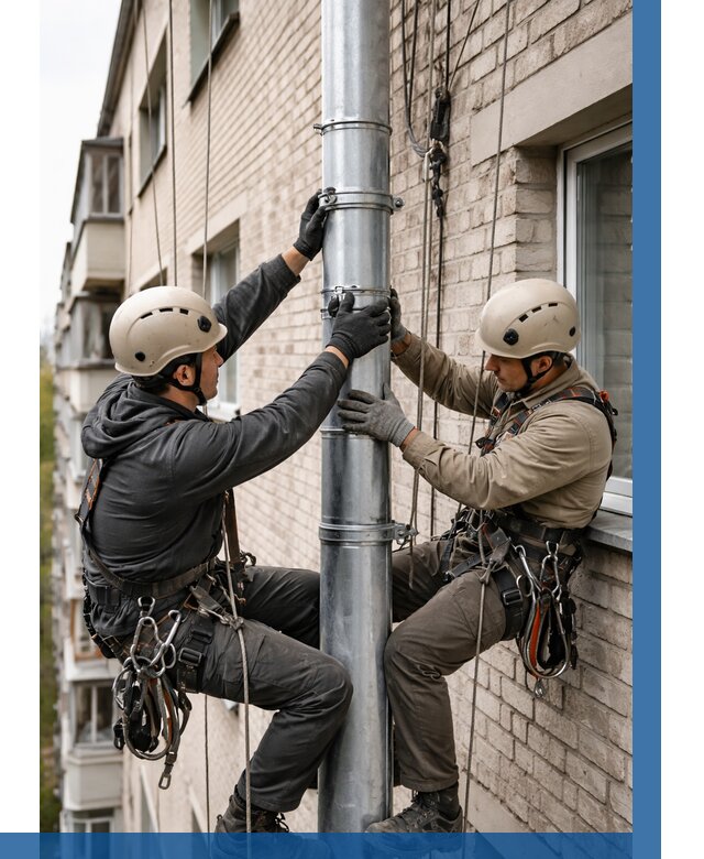 Замена водосточных труб в Омске от 6740 р. | ВЫСОТНИК-Омс