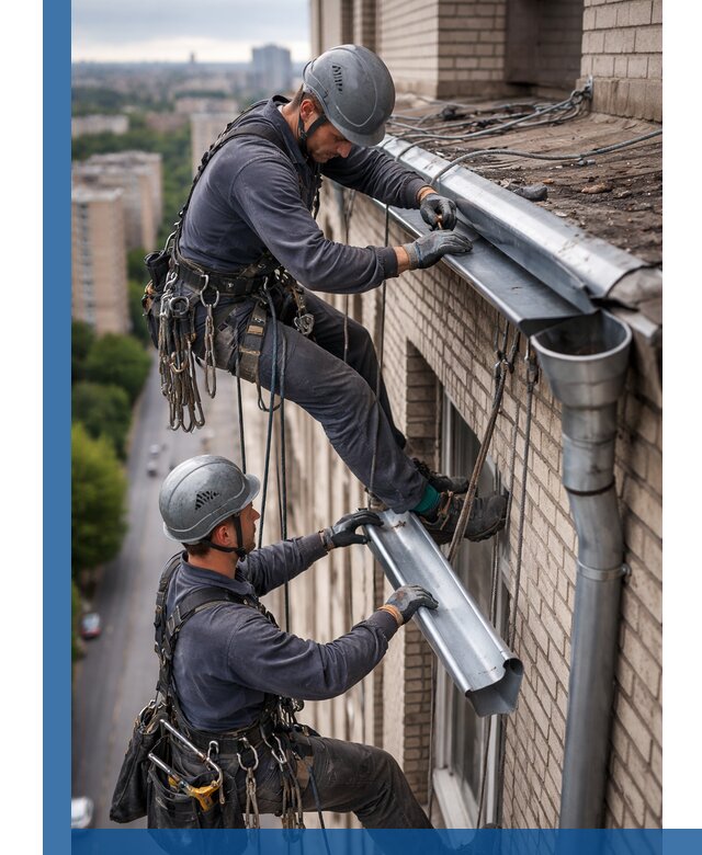 Ремонт водосточных желобов в Омске, быстро и качественно