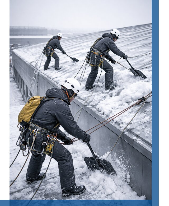 Очистка навесов от снега в Омске от 4666 р. | ВЫСОТНИК-Омс