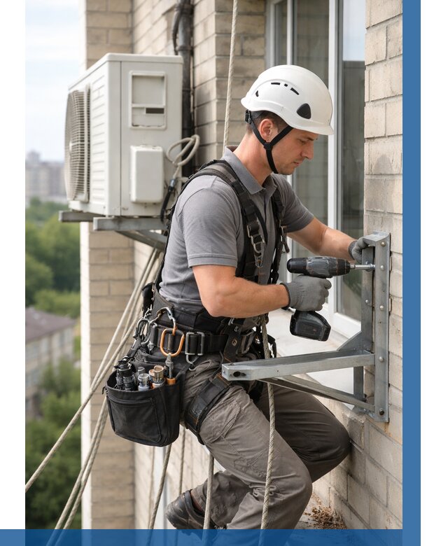 Установка кронштейнов кондиционера в Омске от 3629 р. | ВЫСОТНИК-Омс