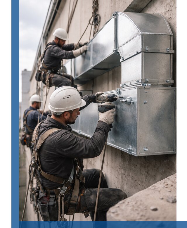 Профессиональный монтаж вентиляционных коробов в Омске под ключ