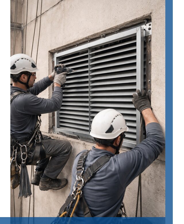 Монтаж вентиляционных решеток в Омске от 4666 р. | ВЫСОТНИК-Омс