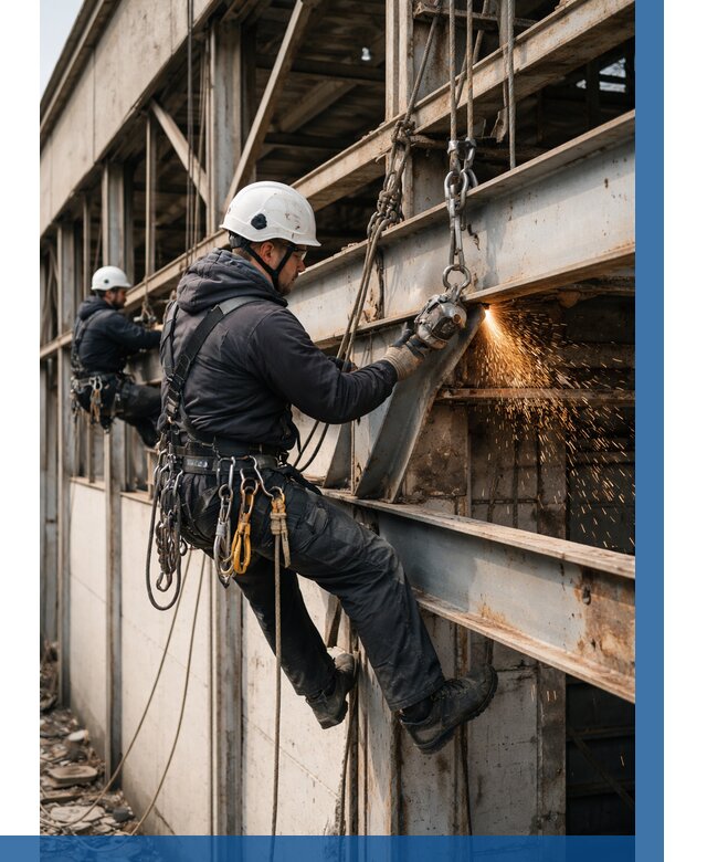 Демонтаж металлоконструкций на высоте в Омске от 6740р. |ВЫСОТНИК-Омс