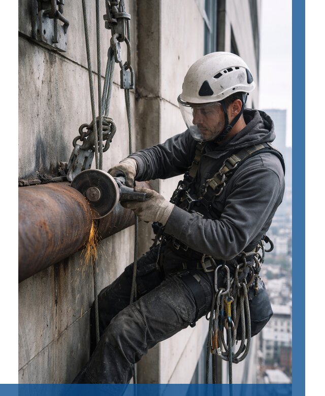 Резка металла на высоте в Омске по цене от 4666 р. | ВЫСОТНИК-Омс