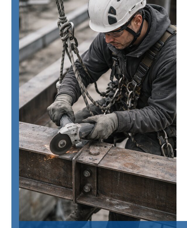 Резка металла на высоте в Омске для зданий и конструкций