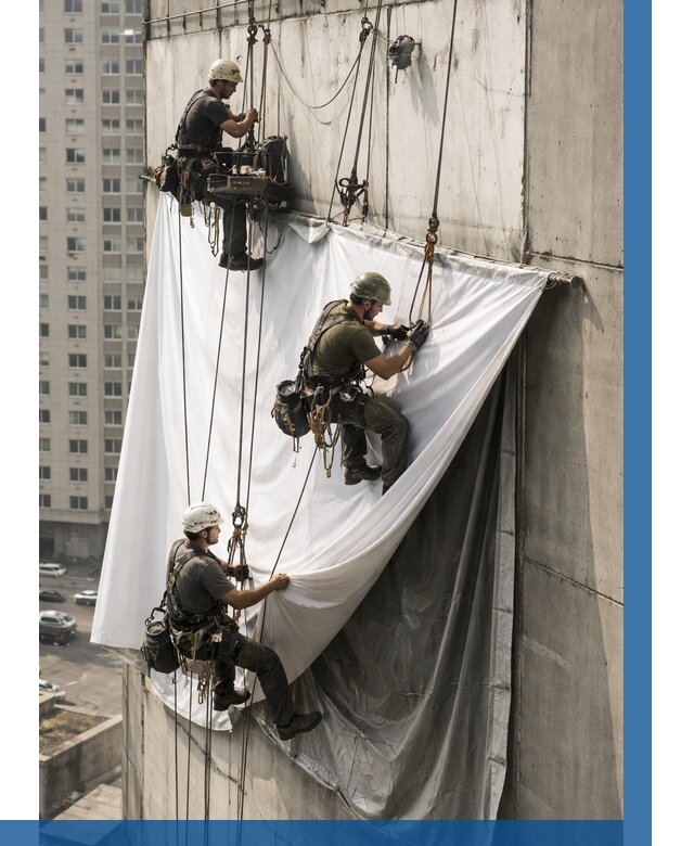 Замена баннерного полотна в Омске от 6740 р. | ВЫСОТНИК-Омс—заказать