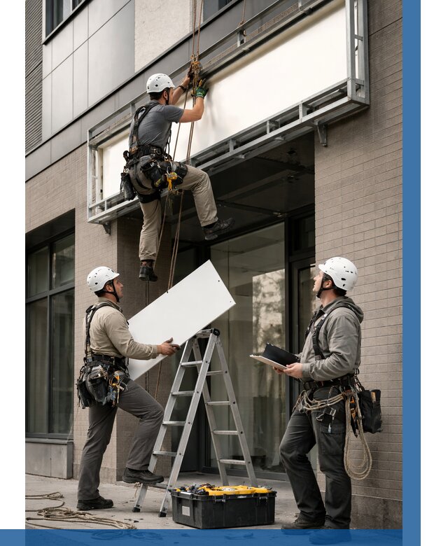 Монтаж светового короба в Омске от 6740 р. | ВЫСОТНИК-Омс