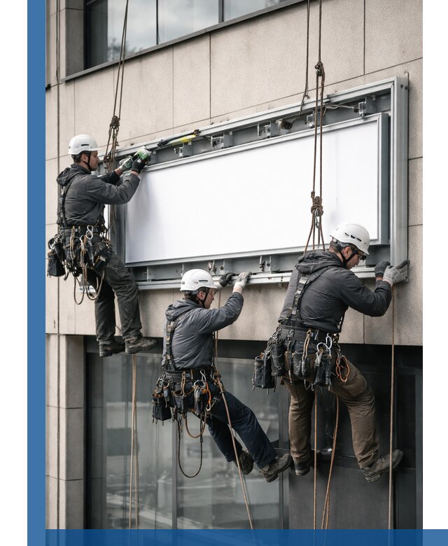 Профессиональный монтаж светового короба под ключ в Омске