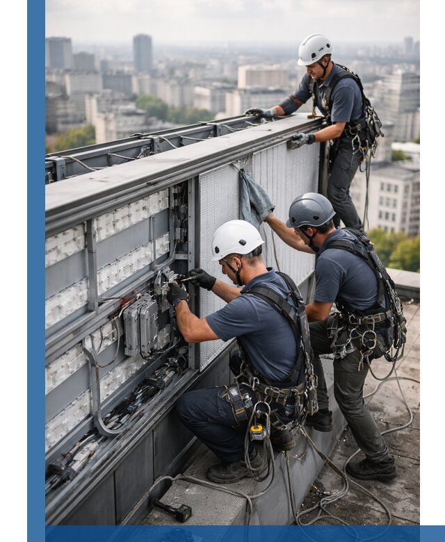 Профессиональное обслуживание крышной рекламы в Омске под ключ