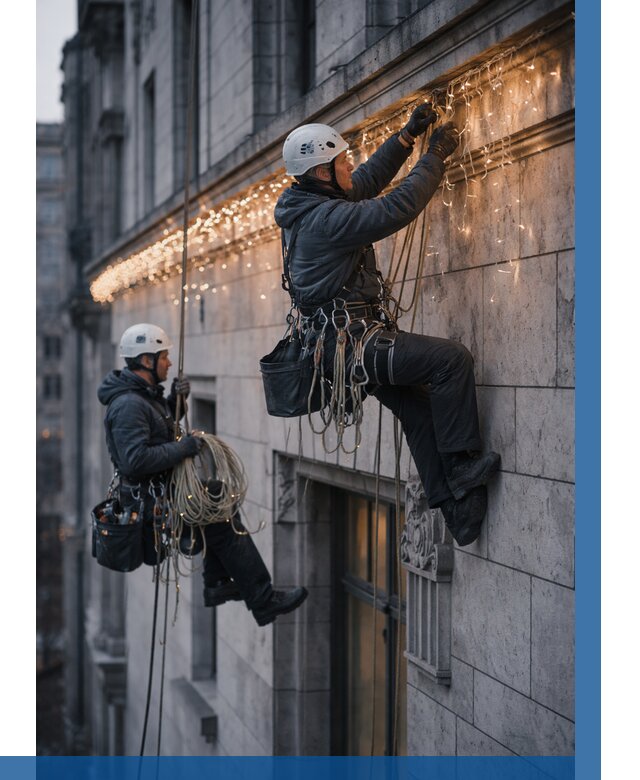 Монтаж новогодней иллюминации в Омске от 8814 р. | ВЫСОТНИК-Омс