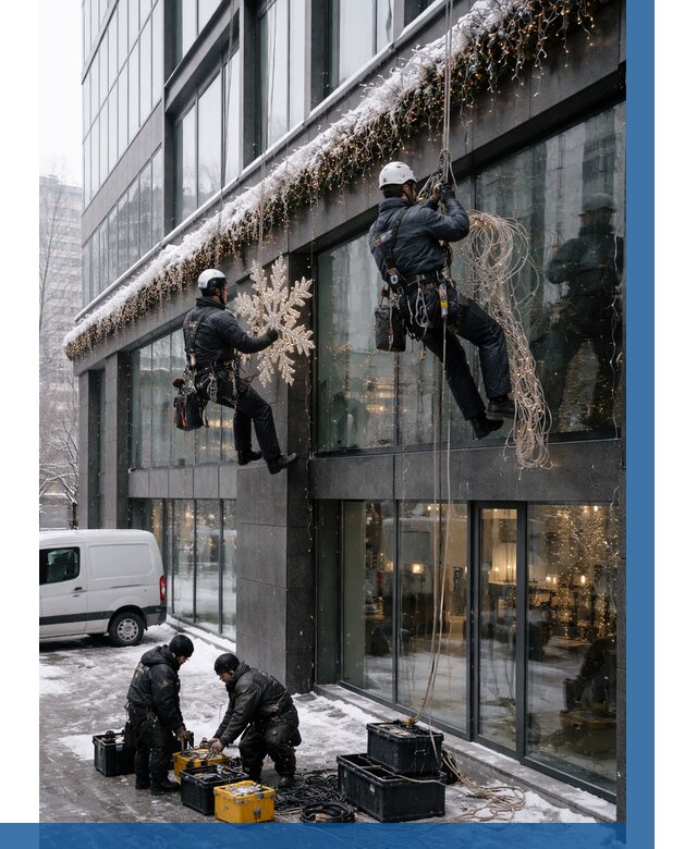 Демонтаж новогоднего оформления в Омске от 5703 р. | ВЫСОТНИК-Омс