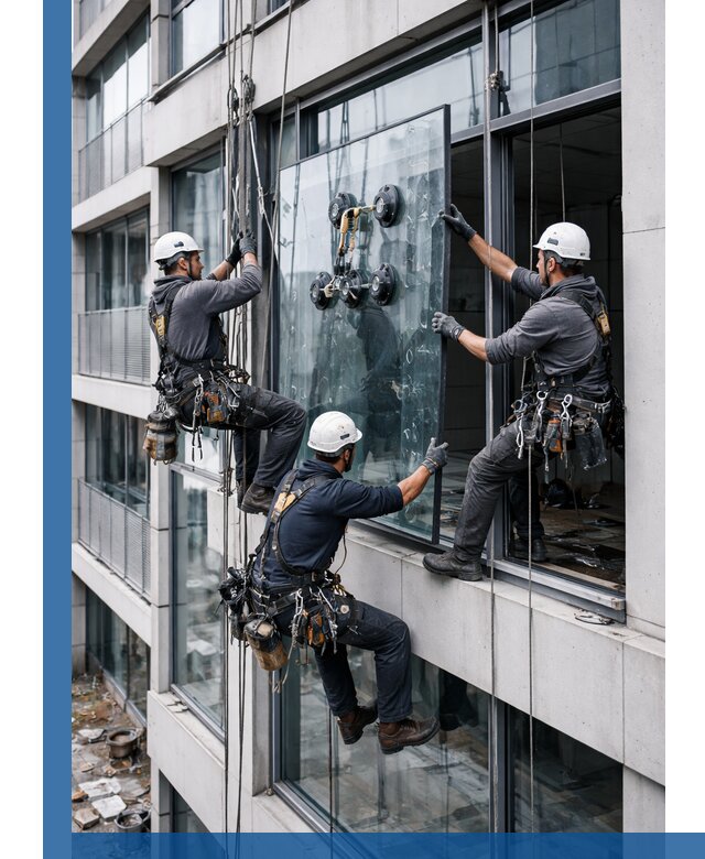 Фасадное остекление и монтаж витражей зданий в Омске под ключ
