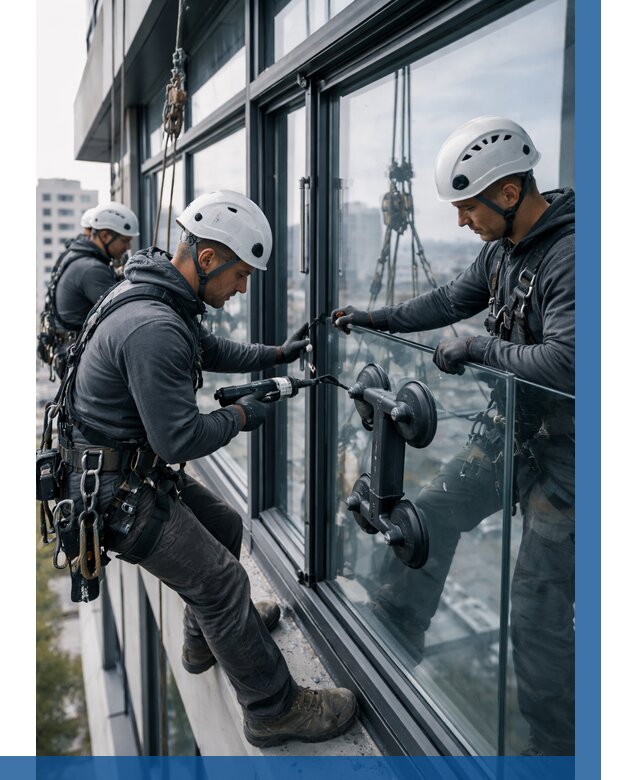 Витражное остекление зданий в Омске от 3629 р. | ВЫСОТНИК-Омс