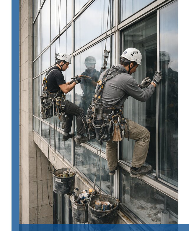 Ремонт витражных конструкций и фасадного остекления в Омске