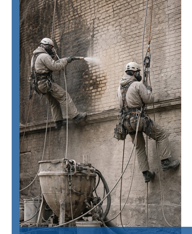 Пескоструйная очистка фасадов в Омске профессионально