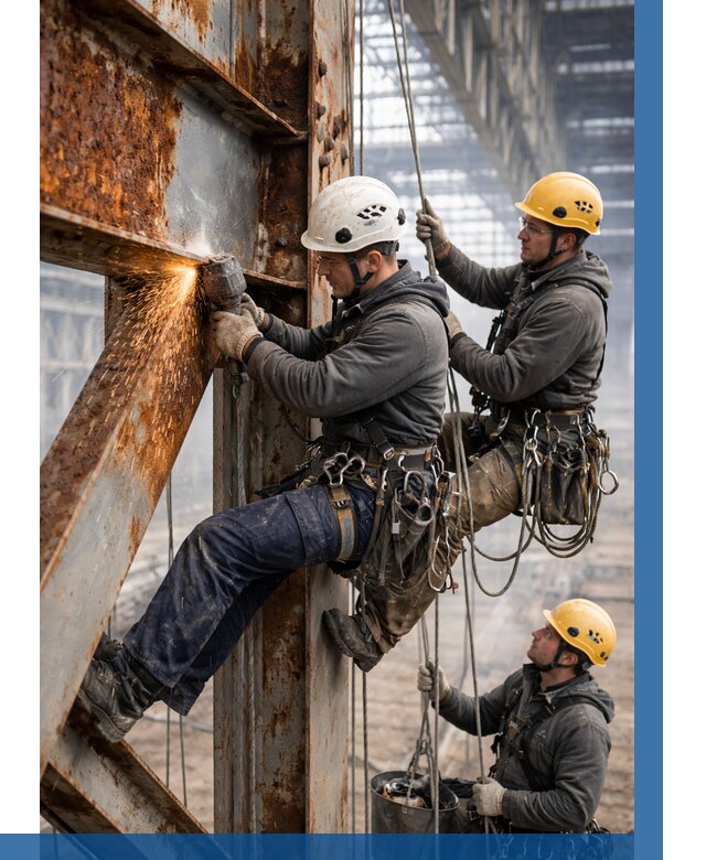 Зачистка металла от ржавчины в Омске от 363 р. | ВЫСОТНИК-Омс