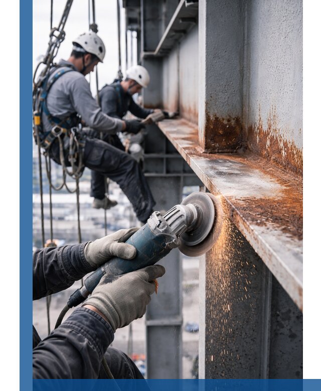 Зачистка металла от ржавчины и подготовка поверхностей в Омске