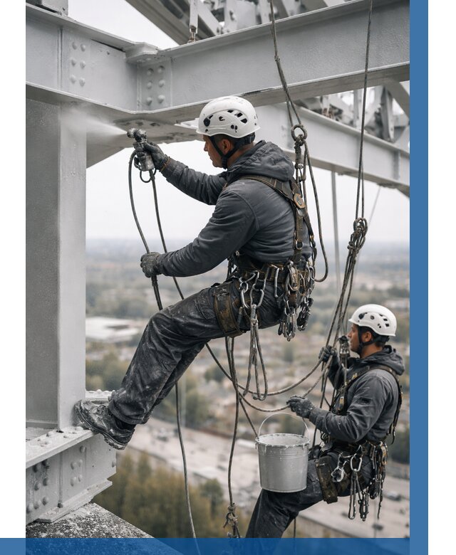 Покраска металлоконструкций на высоте в Омске 363 р |ВЫСОТНИК-Омс