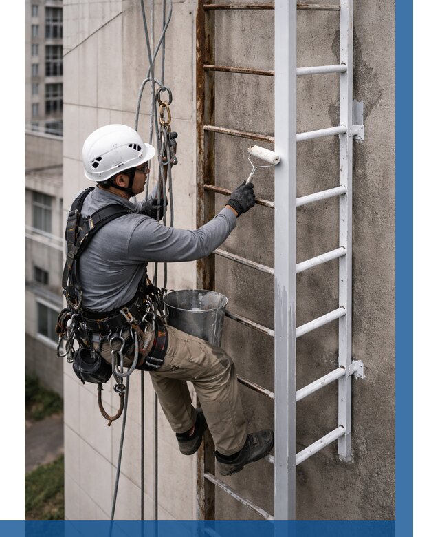 Покраска пожарных лестниц в Омске от 4666 р. | ВЫСОТНИК-Омс