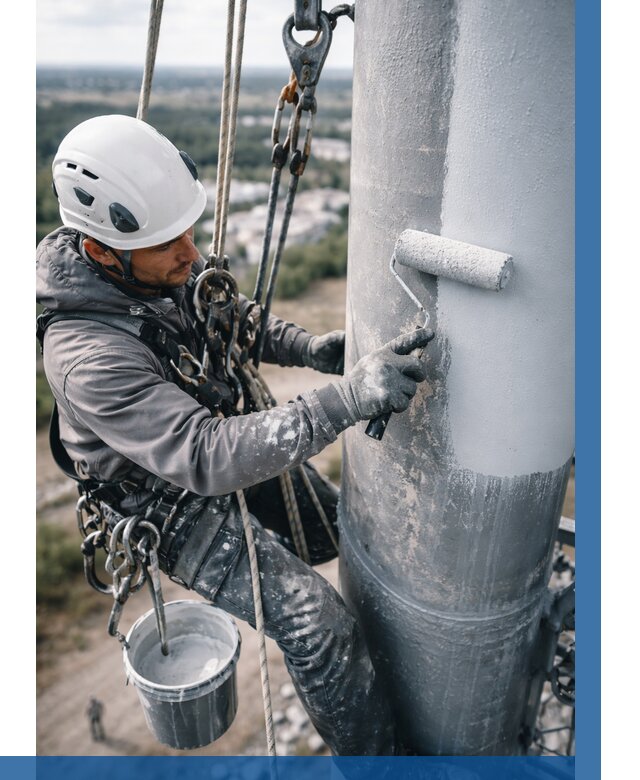 Покраска мачт связи под ключ в Омске от 881 р. | ВЫСОТНИК-Омс
