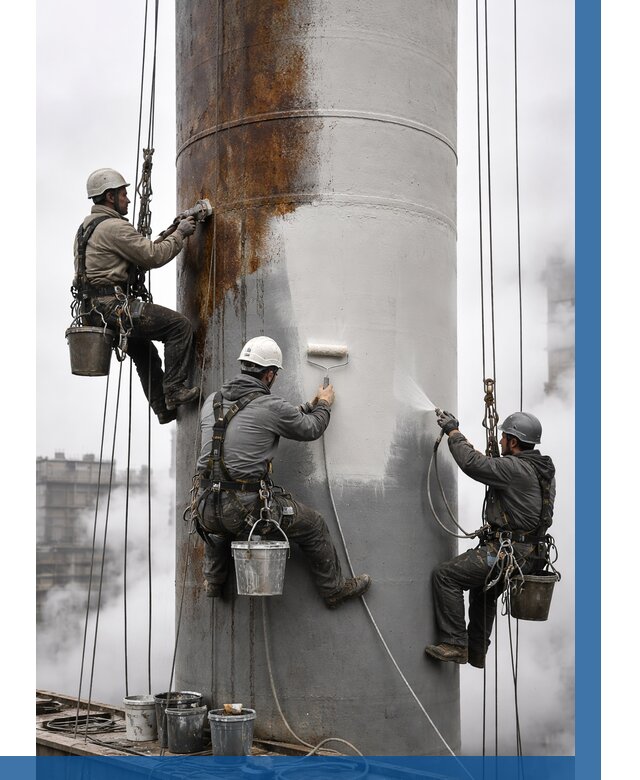 Покраска дымовых труб в Омске от 8814 р. | ВЫСОТНИК-Омс