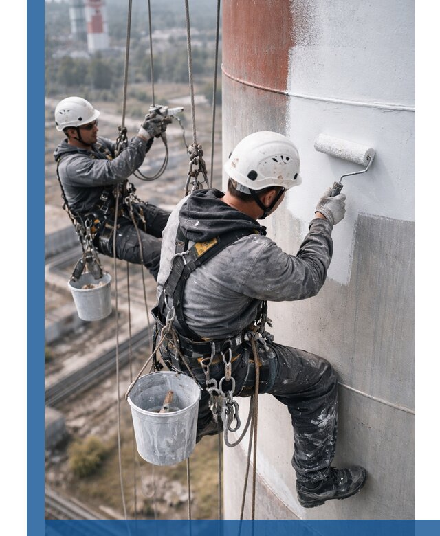Покраска дымовых труб в Омске: антикоррозийная защита и восстановление