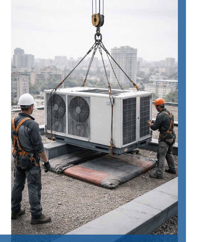 Подъем груза на крышу в Омске от 5185 р. | ВЫСОТНИК-Омс заказать