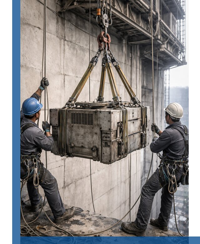 Такелажные работы на высоте, подъем и монтаж грузов в Омске